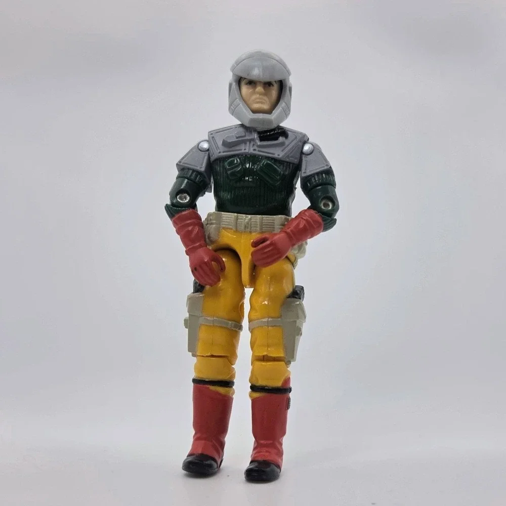 Hasbro G.I. Joe Action Figure 3.75in Yellow Fair Cond Backstop 1987 Vintage Toy